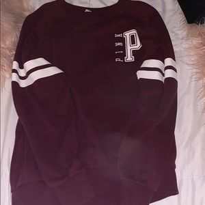 Maroon crew neck hoodie